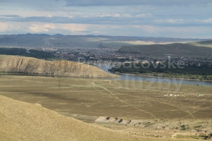 Město Kyzyl a soutok řek Malého a Velkého Jeniseje